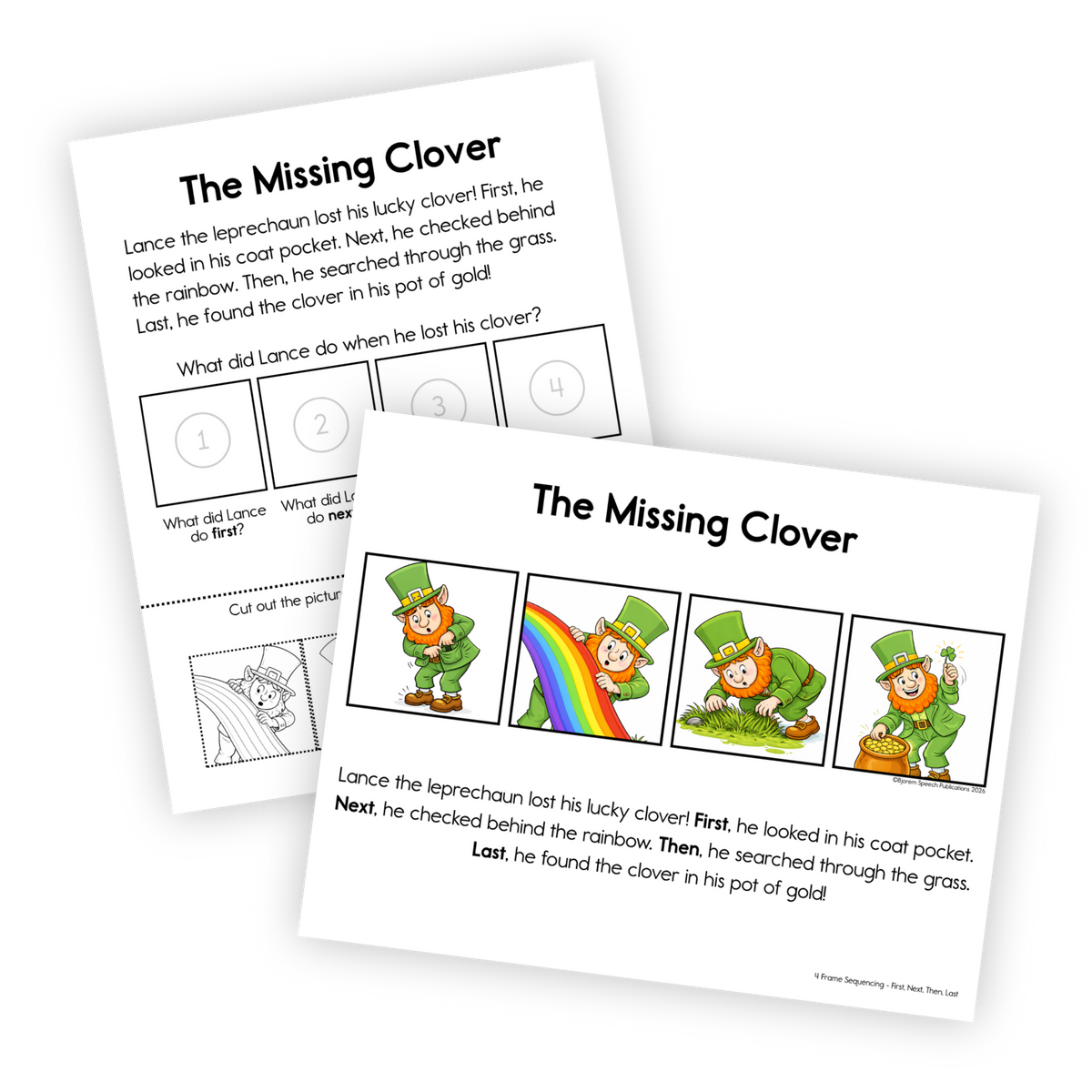 Language | Story Sequencing | St. Patrick's
