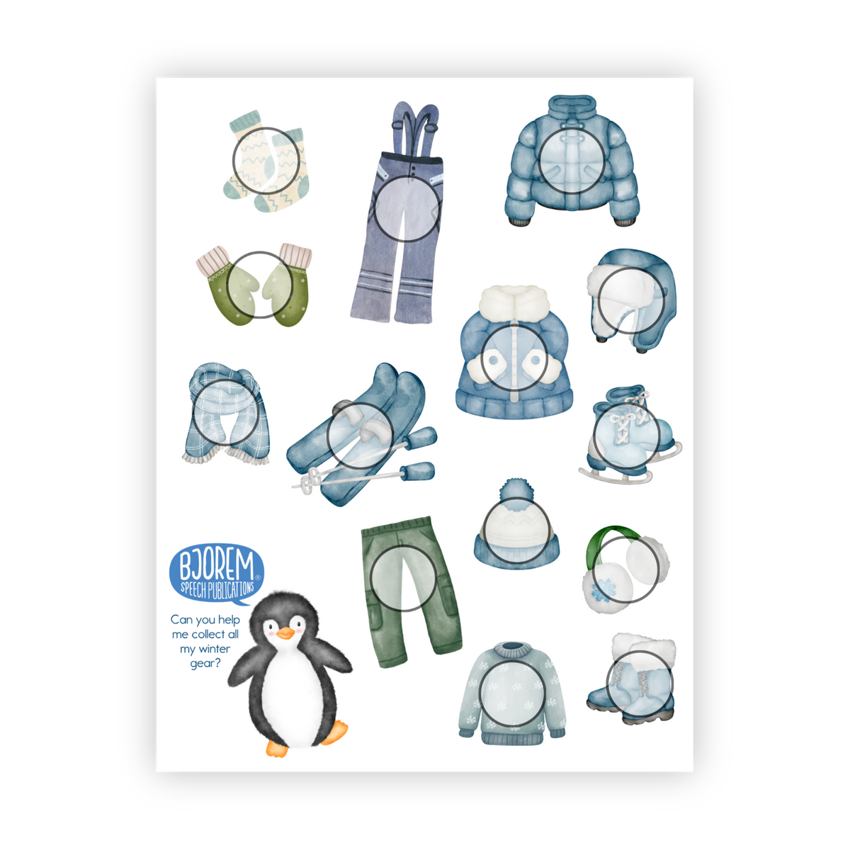 Open-Ended | Trial Sheets | Penguin's Winter Gear