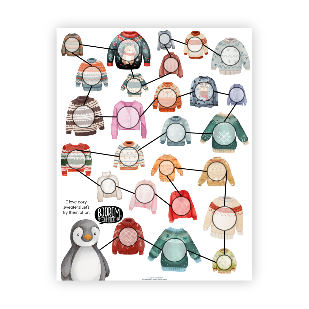 Open-Ended | Trial Sheets | Penguin's Sweaters