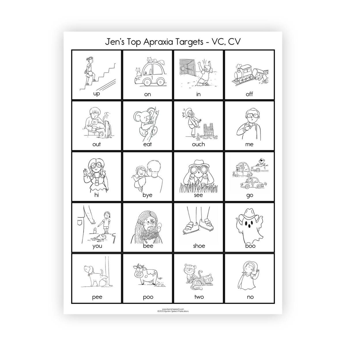 Apraxia | Jen's Top Targets | Articulation Practice Sheets