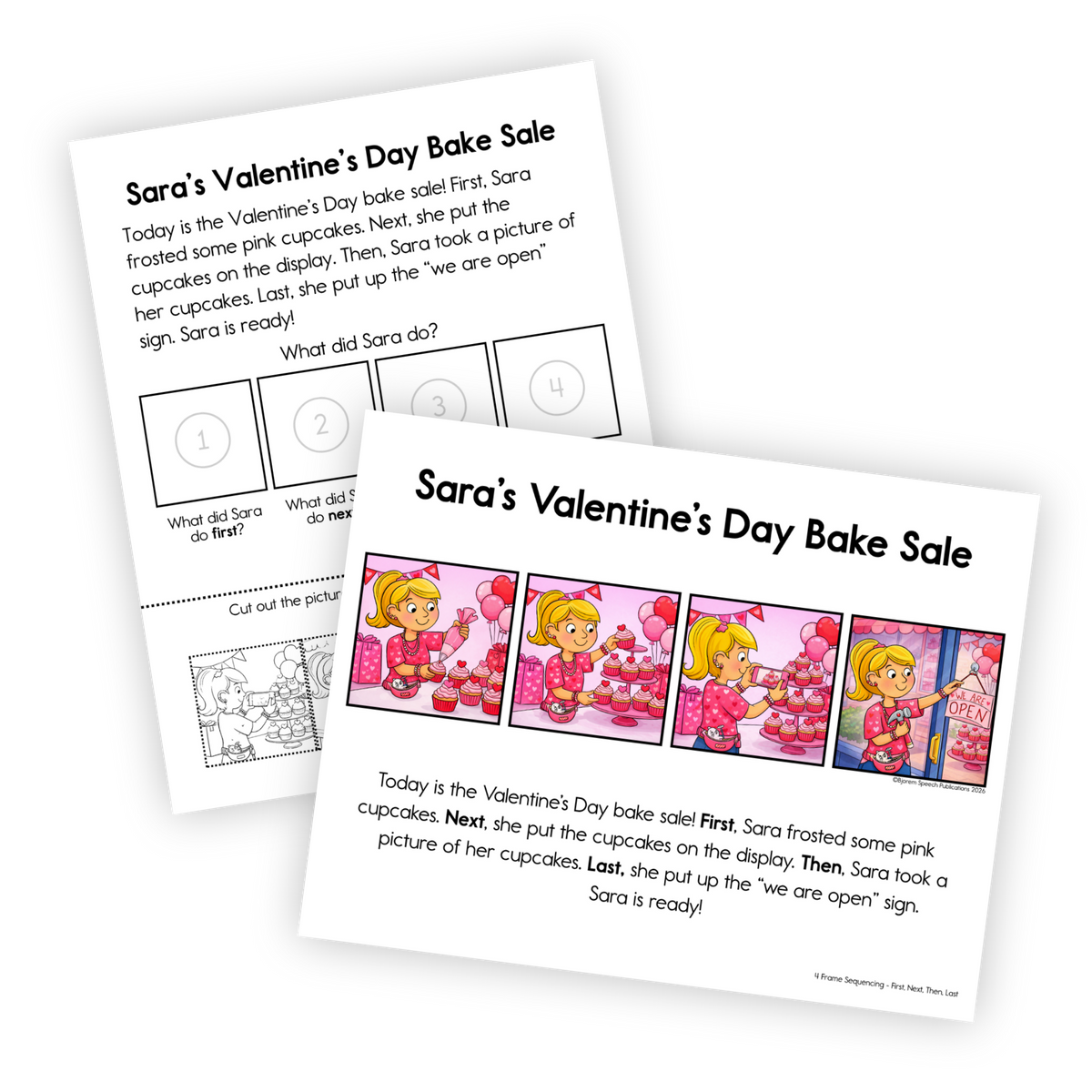 Language | Story Sequencing | Valentine's