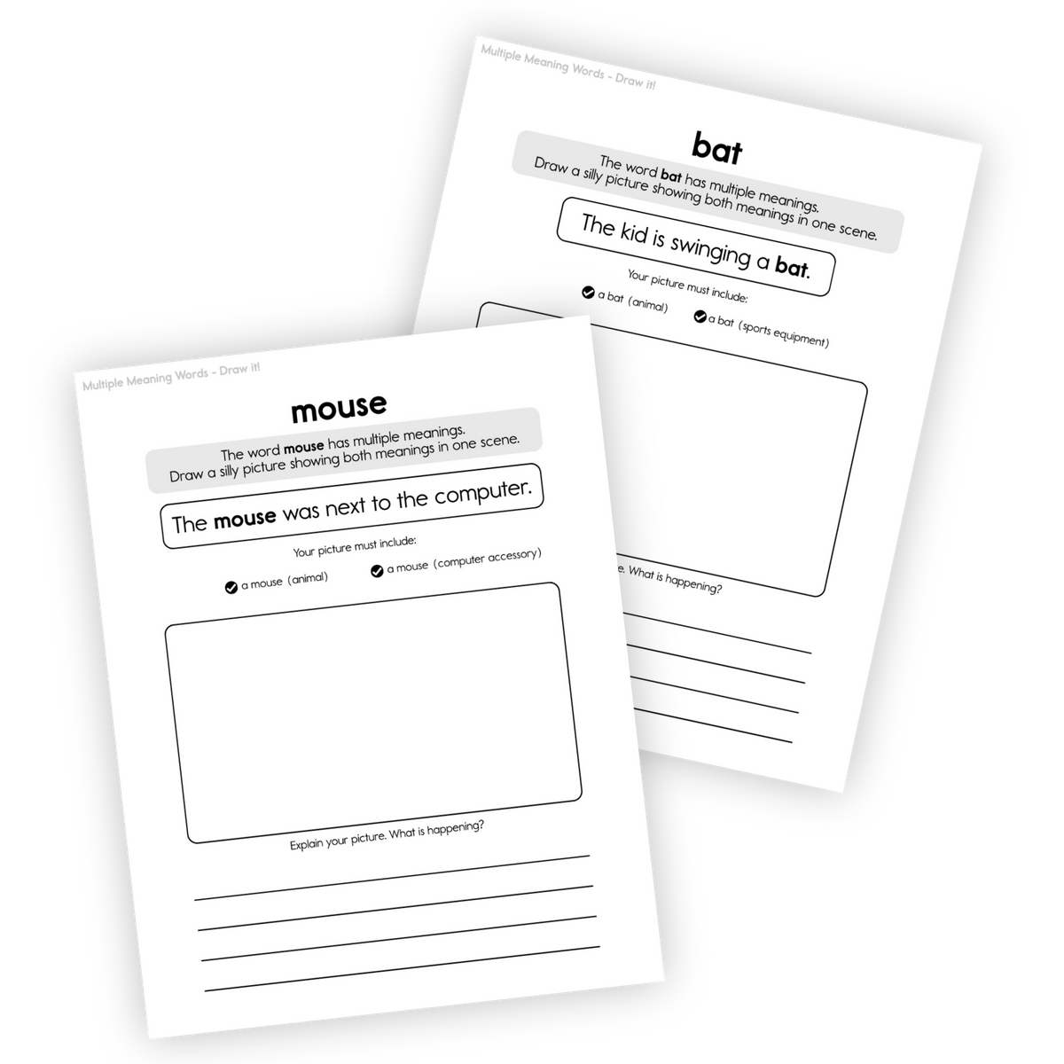 Language | Multiple Meaning Words (Draw It!)