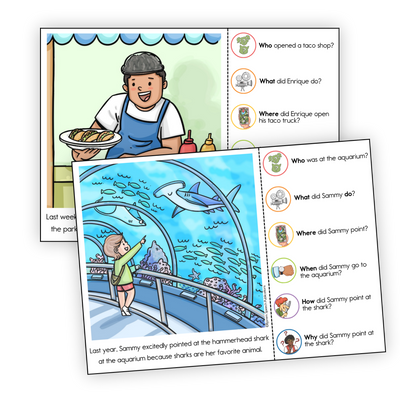 Language | Task Cards | WH Questions