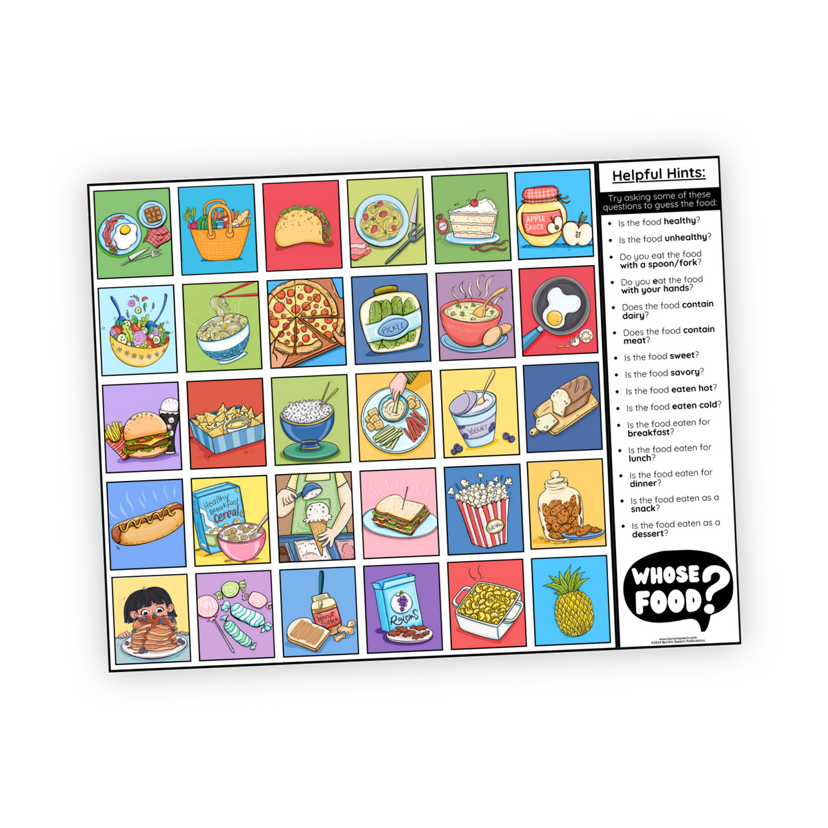 Open-Ended | Description Guessing Games | Whose Food?