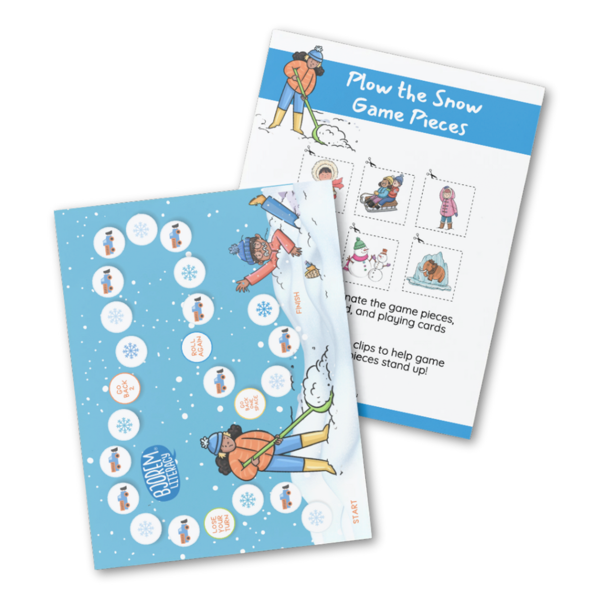 Literacy | Plow the Snow Board Game (Two Types of "ow")