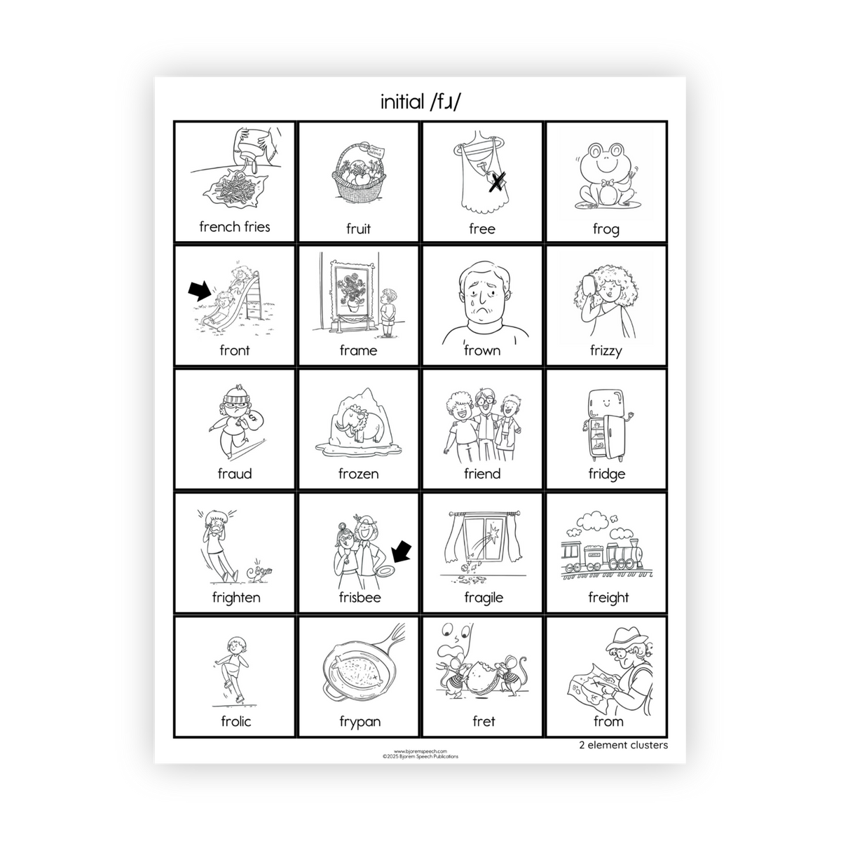 Articulation Practice Sheets | 2 Element Clusters | R Clusters