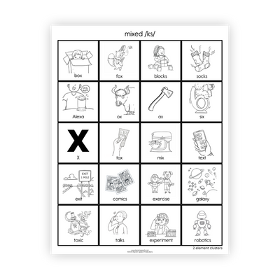 Articulation Practice Sheets | 2 Element Clusters | KW & KS
