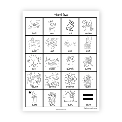 Articulation Practice Sheets | 2 Element Clusters | KW & KS