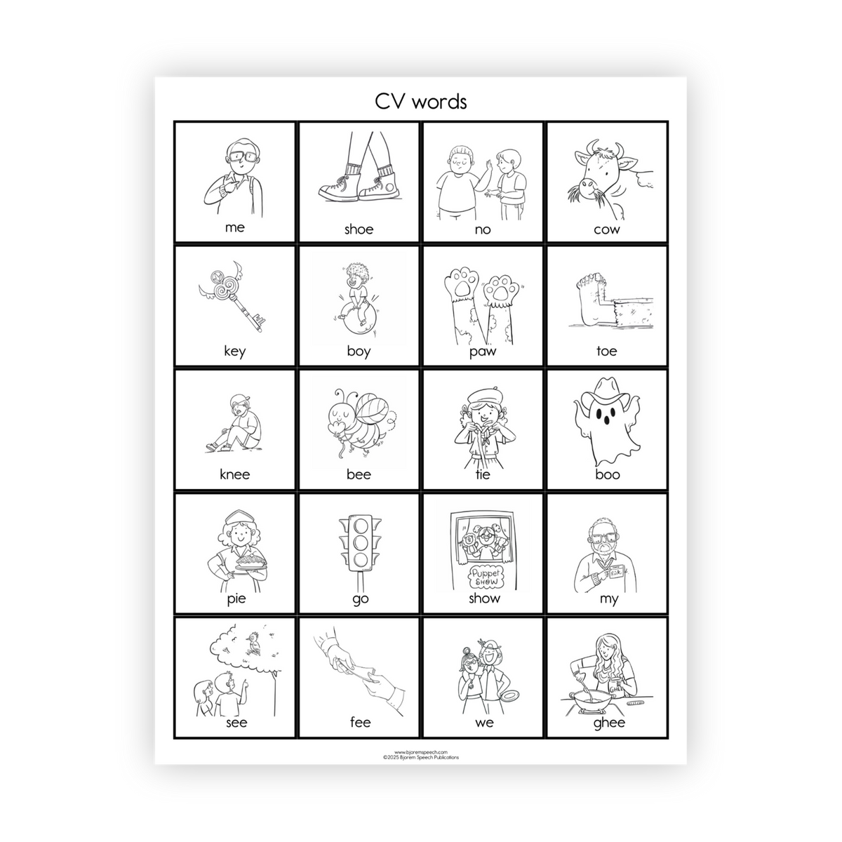 Articulation Practice Sheets | Syllable Shape