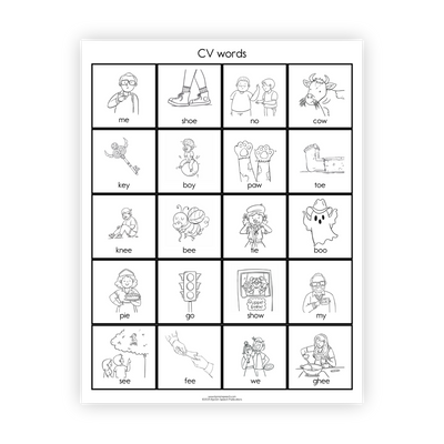 Articulation Practice Sheets | Syllable Shape